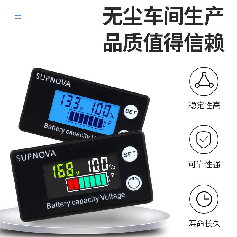 Electricity Meter Lcd Dc Battery Display Electric Vehicle Battery Lead-Acid Battery Lithium Battery 8-100V - Image 5
